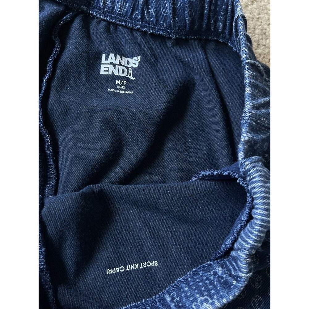 Land's End Patchwork Sport Knit Capri Pull On Cropped Pants Land's End Medium - Picture 4 of 6